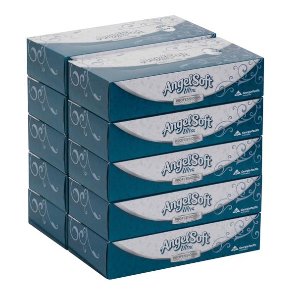 Tissue Facial Angel Soft Ultra White Convenience Packs 2 Ply 1250/Ca